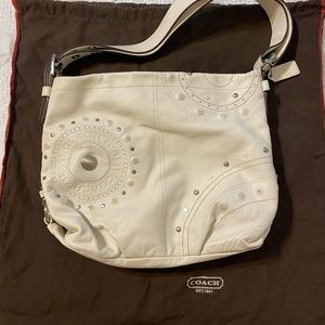 White Leather Coach Purse